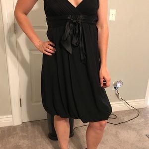 Black dress with beaded straps